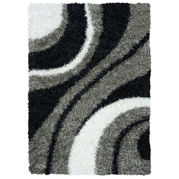 Gatney Rugs Peninsula Shag Area Rug KM2323 Multi Thick Luxe 9' x 12' Rectangle