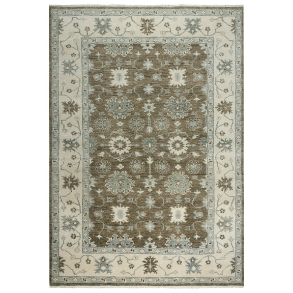 Gatney Rugs Roman Area Rug BMT992 Brown Bulbs Repeated 10' x 14' Rectangle