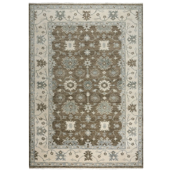 Gatney Rugs Roman Area Rug BMT992 Brown Bulbs Repeated 8' x 10' Rectangle