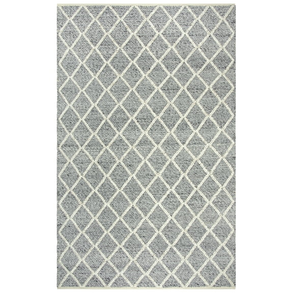 Gatney Rugs Romance Area Rug EWE106 Gray Crosshatch Lines 8' x 10' Rectangle