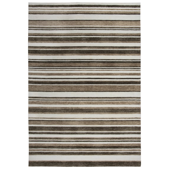 Gatney Rugs Sandstone Area Rug VLA104 Beigs/Brown Bars Banded 7' 6" x 9' 6" Rectangle