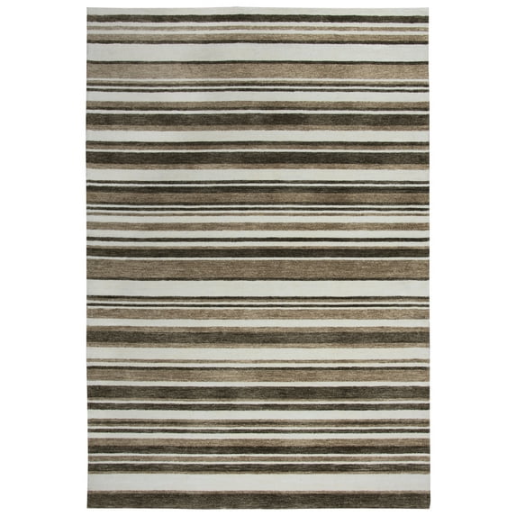 Gatney Rugs Sandstone Area Rug VLA104 Beigs/Brown Bars Banded 8' 6" x 11' 6" Rectangle