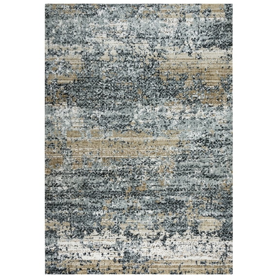 Gatney Rugs Teth Area Rug ELT898 Lt. Gray Banded Vintage 8' x 10' Rectangle