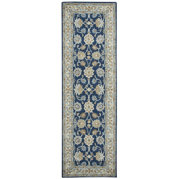 Gatney Rugs Vert Area Rug AL2823 Blue Waves Curves 2' 6" x 8' Rectangle
