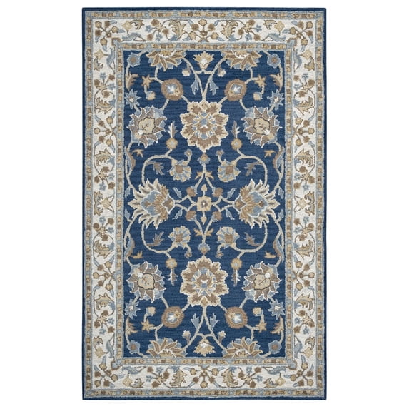 Gatney Rugs Vert Area Rug AL2823 Blue Waves Curves 3' x 5' Rectangle