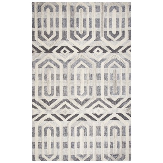 Gatney Rugs Village Area Rug SK336A Gray Lines Stripes 5' x 8' Rectangle