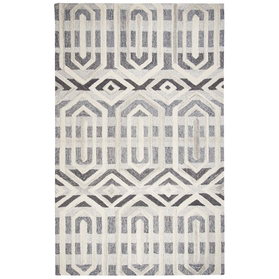 Gatney Rugs Village Area Rug SK336A Gray Lines Stripes 9' x 12' Rectangle