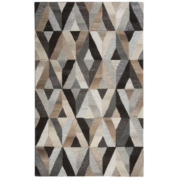 Gatney Rugs Village Area Rug SK337A Gray Mirrored Diamonds 8' x 10' Rectangle