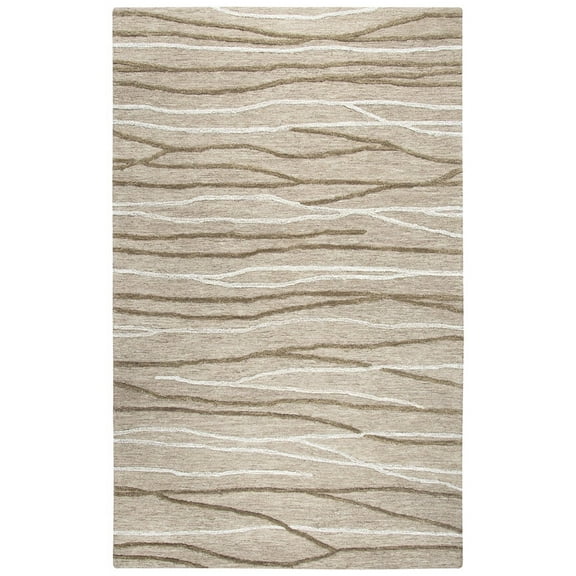 Gatney Rugs Vista Area Rug ID969A Natural Veined Lines 8' x 10' Rectangle