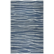 Gatney Rugs Vista Area Rug ID970A Navy Lines Jagged 8' x 10' Rectangle