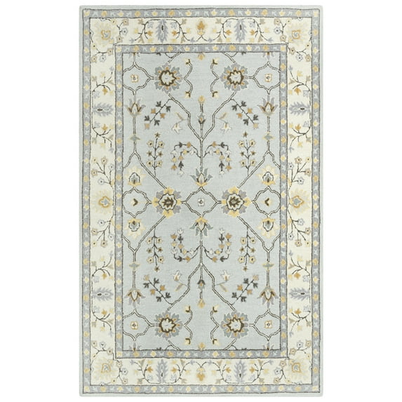 Gatney Rugs Walbin Area Rug A01109 Gray Mirrored Repeated 7' 9" x 9' 9" Rectangle