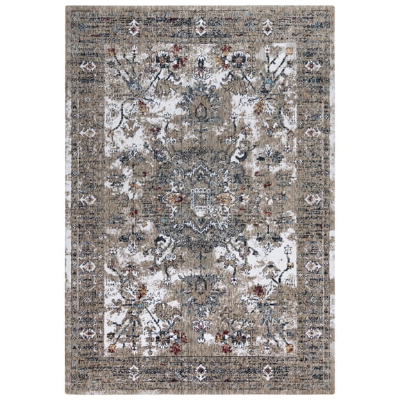 Gatney Rugs Washburn Area Rug SGN773 Lt. Gray Vintage Worn 2' 6" x 8' Rectangle