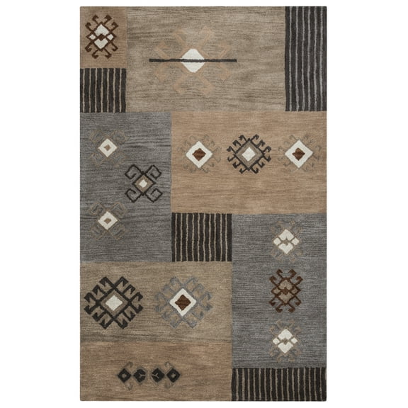 Gatney Rugs Wildcat Area Rug TL9251 Multi Angled Patchwork 8' x 10' Rectangle