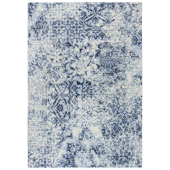 Gatney Rugs Woodwind Area Rug PN6959 Ivory Vines Distressed 7' 10" x 10' 10" Rectangle