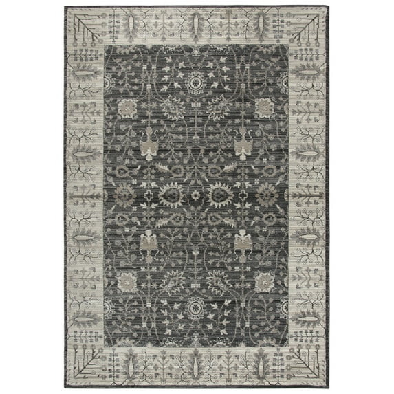 Gatney Rugs Woodwind Area Rug PN6975 Gray Vines Leaves 7' 10" x 10' 10" Rectangle