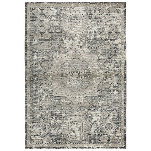 Gatney Rugs Woodwind Area Rug PN6977 Gray Distressed Faded 5' 3" x 7' 6" Rectangle