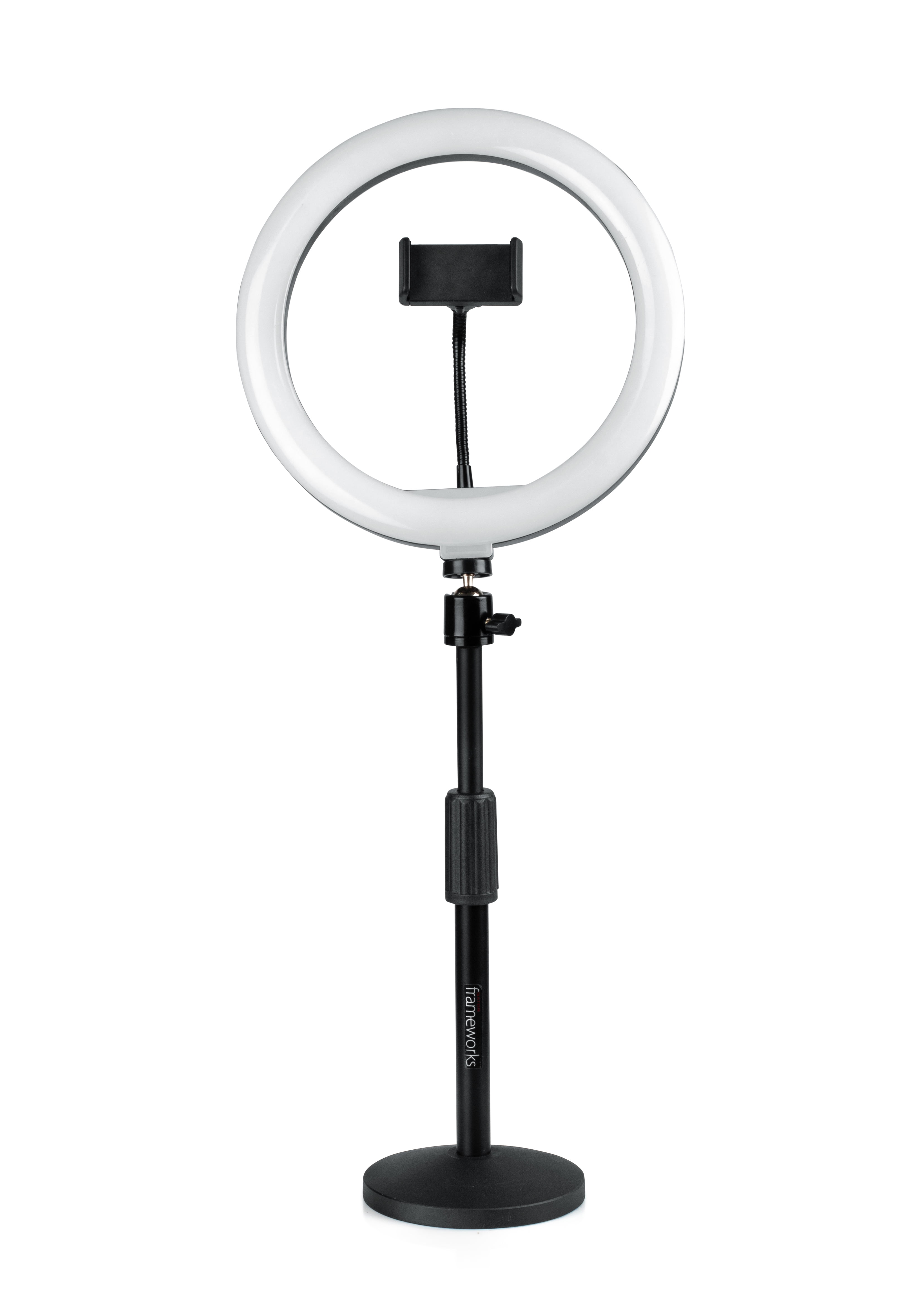 Gator 10" LED Desktop Ring Light with Phone Holder and Weighted Base