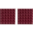 thumbnail image 1 of Gator GFW-ACPNL1212P-2PK Pair of 2 Inch - Thick Acoustic Foam Pyramid Panels 12x12 Burgundy, 1 of 5