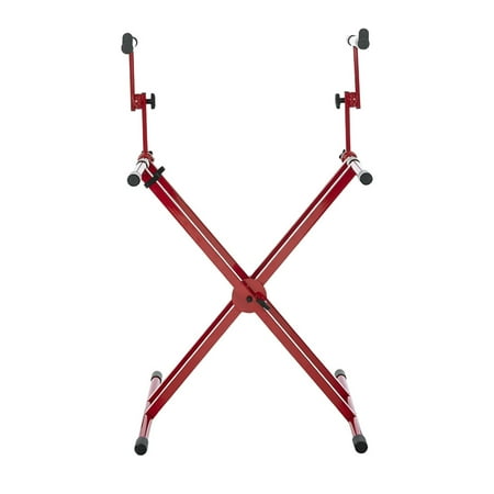 Gator Frameworks - Heavy-Duty 2-Tier X Stylee Keyboard Stand - Red