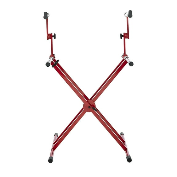 Gator 2-Tier X-Style Keyboard Stand - Nord Red