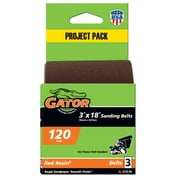 Gator 317504 3 in x 18 in Fine 120 Grit Sanding Belts, 3 Pieces