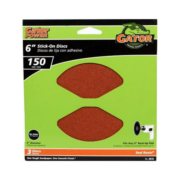 Gator 3010 Sanding Discs, Aluminum Oxide, 150-Grit, 6 In., 3-Pk. - Quantity 5