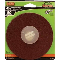Gator 3072 Fiber Disc, 4-1/2 in Dia, 50 Grit, Coarse, Aluminum Oxide Abrasive, Fiber Backing