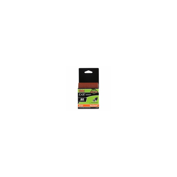 Gator 3159 Sanding Belts, Aluminum Oxide, 80-Grit, 3 x 18 In., 2-Pk. - Quantity 5