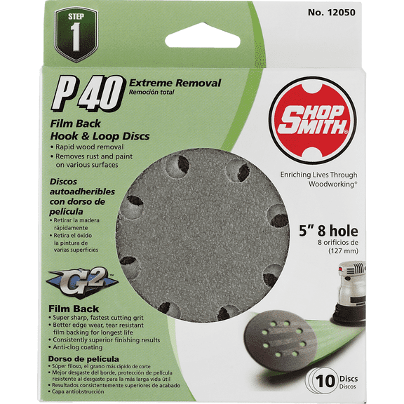 Gator 5 In. Hook & Loop Vented Sanding Disc - Pack of 2  Residential Use, Standard Application