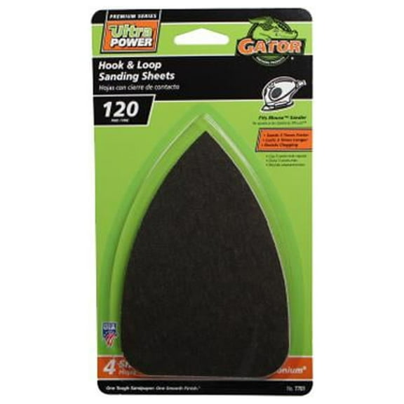 Gator 7701 120-Grit Mouse Sander Sheets, 4-Pk. - Quantity 5