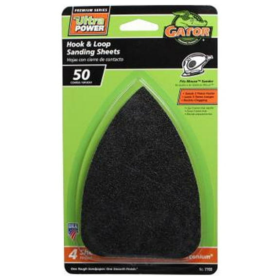 Gator 7703 50-Grit Mouse Sander Sheets, 4-Pk. - Quantity 5