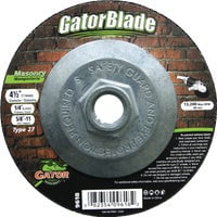 GatorBlade 9618 Cut-Off Wheel, 4-1/2 in Dia, 1/4 in Thick, 5/8-11 in Arbor, 24 Grit, Silicone Carbide Abrasive