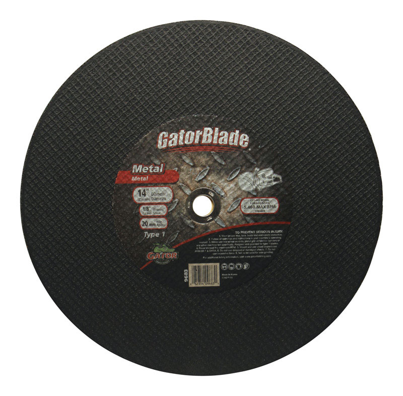 Gator Blade Type 14 In. x 1/8 In. x 20 mm Metal Cut-Off Wheel 9683 