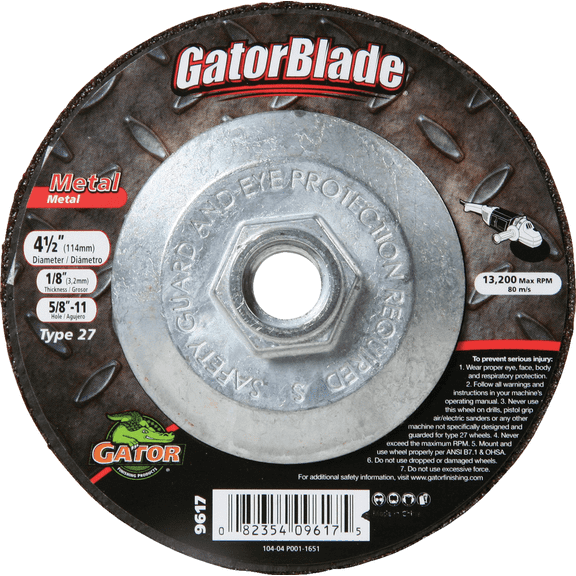Gator Blade Type 27 Cut-Off Wheel - Pack of 2 Residential Use, Standard Application