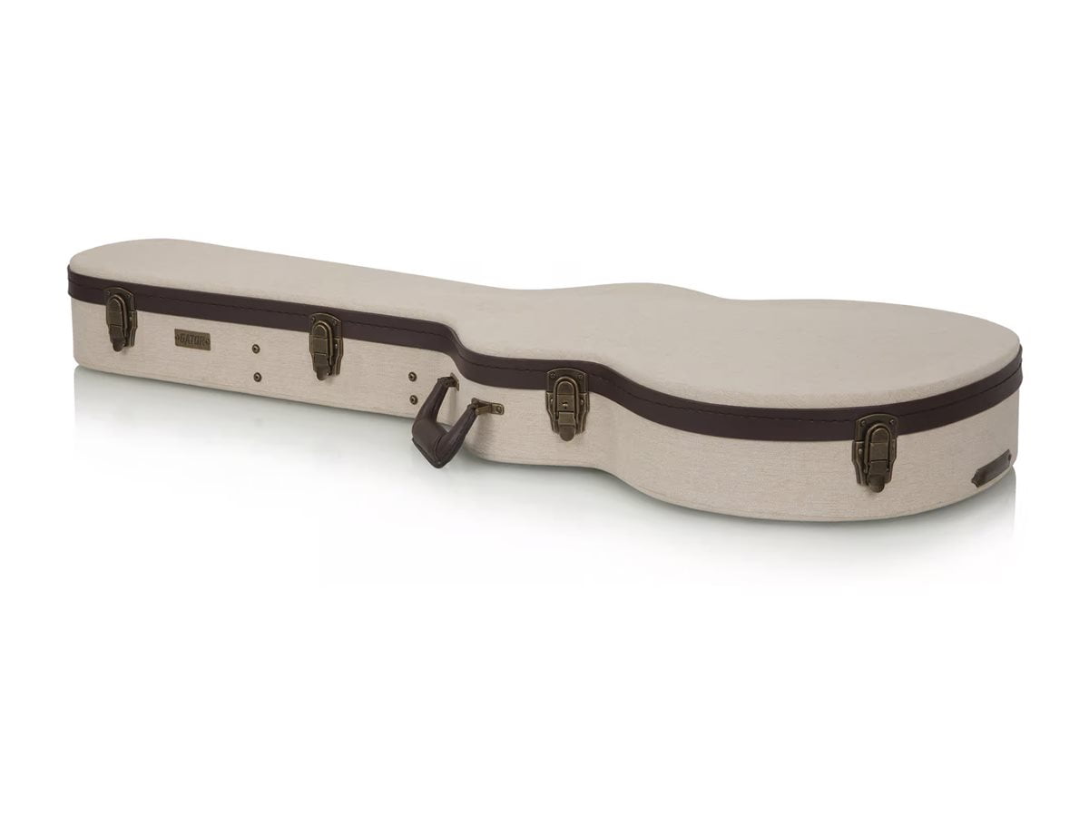 GW-JM 335 Deluxe Wood Case for Gibson 335 Semi-Hollow Electric Guitars (Beige)
