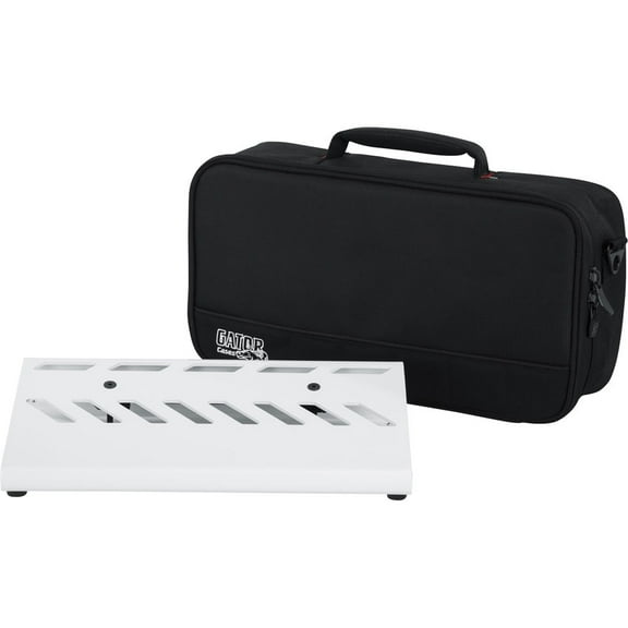 Gator Cases GPB-LAK-WH Small White Aluminum Pedal Board with Carry Bag