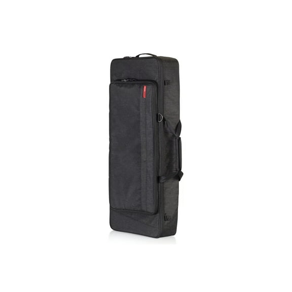 Gator Cases Transit Series Keyboard Gig Bag with Adjustable Backpack Straps for Slim 61-Note Keyboards - Charcoal (GTK61SL-BLK)