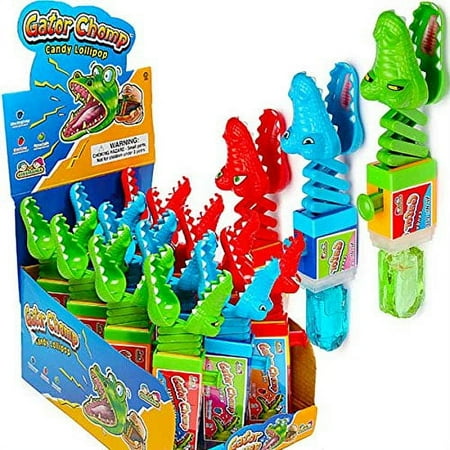 Gator Chomp Jaw Snapping Lollipops - 12-Pop Case