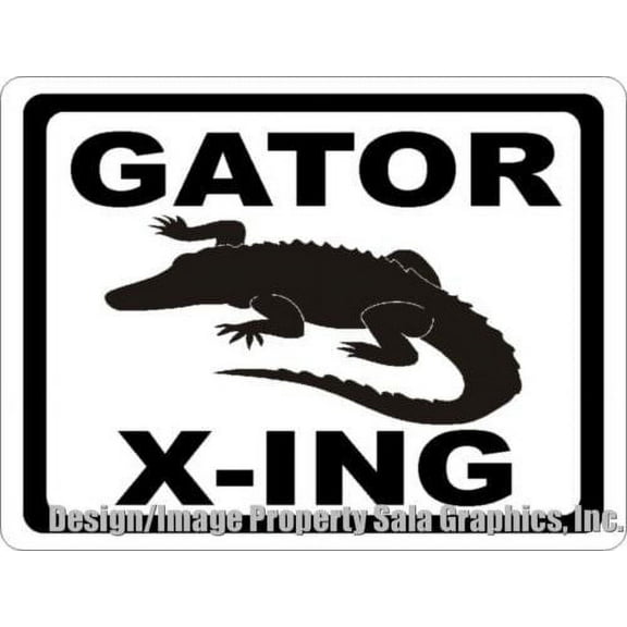 Gator Crossing Xing Sign
