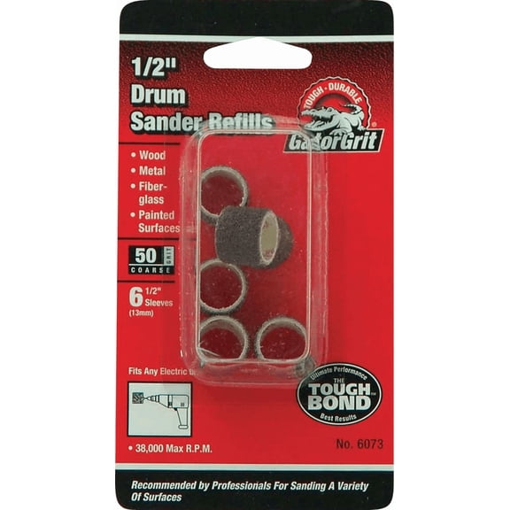 Gator Drum Sander Refills - Single Pack Professional & DIY Use, Standard Battery Platform
