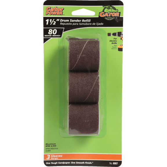 Gator Drum Sander Refills - Single Pack Professional & DIY Use, Standard Battery Platform