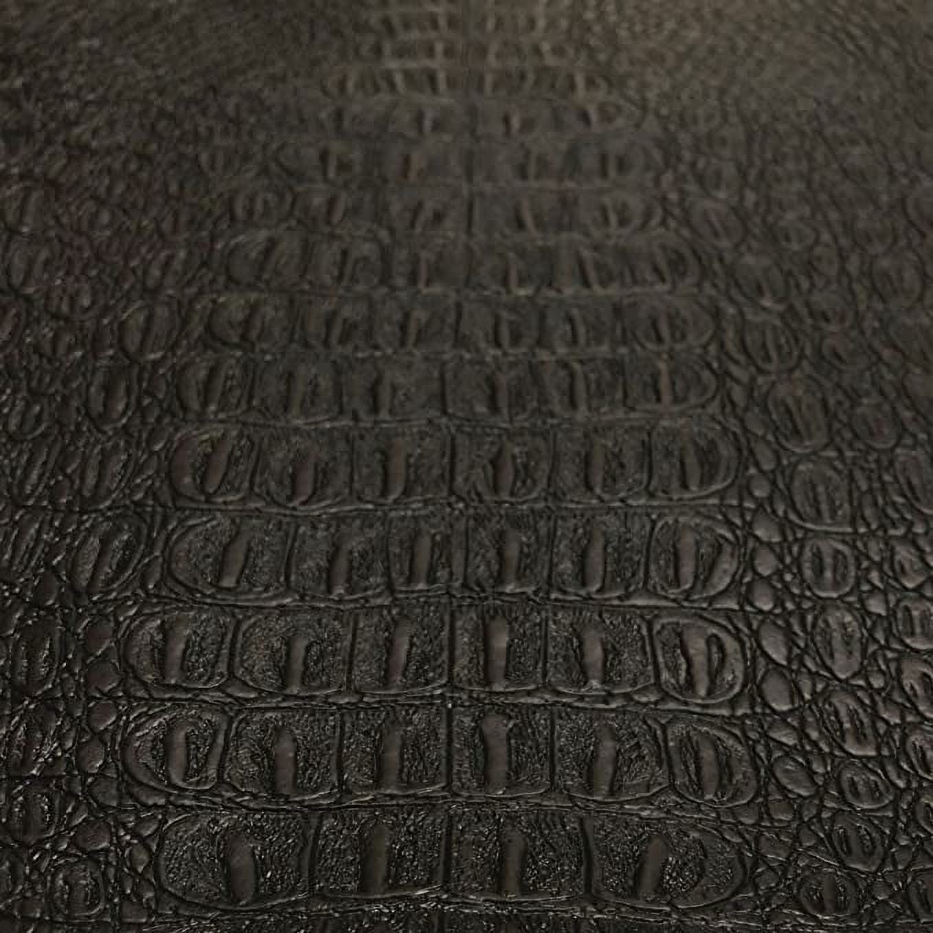 Dark Burgundy Vinyl Faux Fake Leather Pleather Embossed Alligator Fabric By  Yard