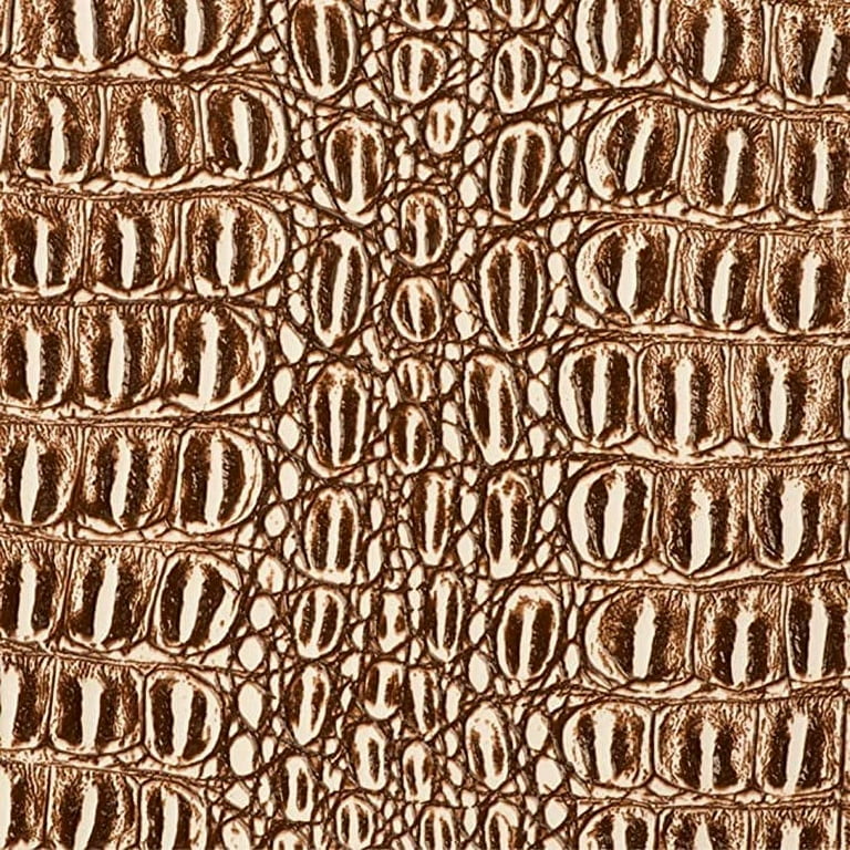 Faux Crocodile Vinyl Leather Upholstery Fabric By The Yard