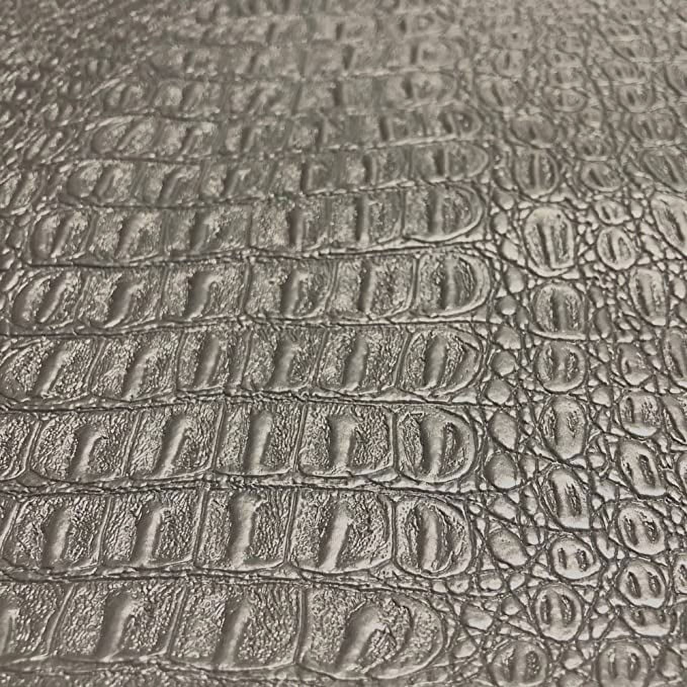 Faux Crocodile Vinyl Leather Upholstery Fabric By The Yard
