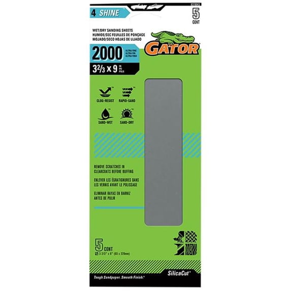 Gator Finishing Products GTF8270043 Waterproof Clamp-on Sanding Sheets ...