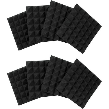 Gator GFW-ACPNL1212P-8PK 2"x12"12" Acoustic Foam Pyramid Panels 8-Pack Charcoal