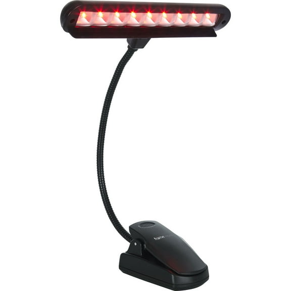 Gator Cases Frameworks Clip-on LED Music Lamp with Adjustable Neck for Music Stands, Red