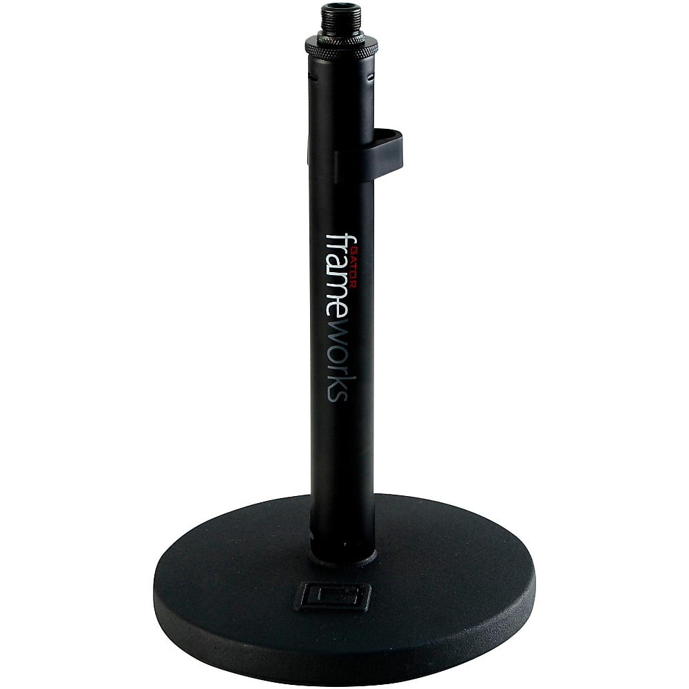 Gator Frameworks Desktop Mic Stand with 6" Round Base, Fixed 9" Height