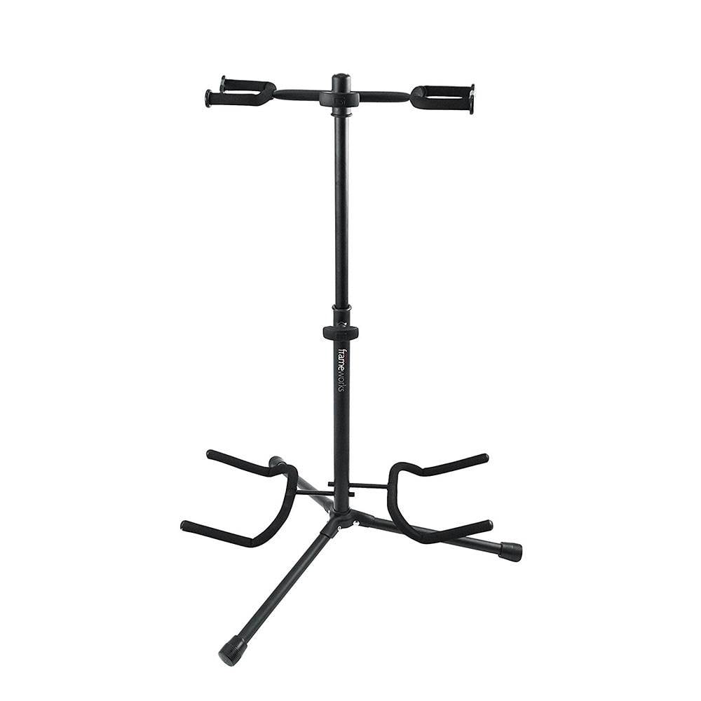 Gator Frameworks Easy Adjust Collapsible Heavy Duty Steel Double Guitar Stand