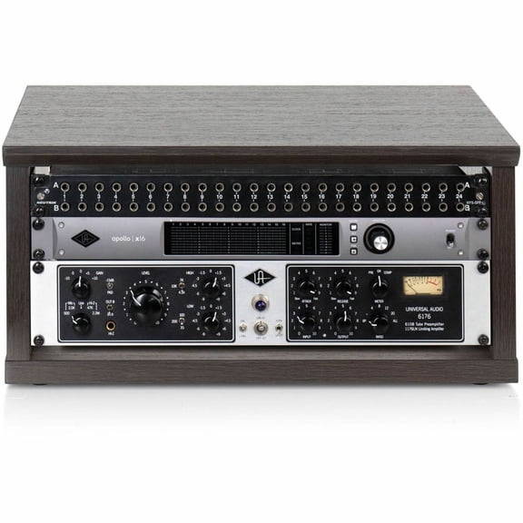 Frameworks Elite Series Furniture Desktop 4U Studio Rack BRN